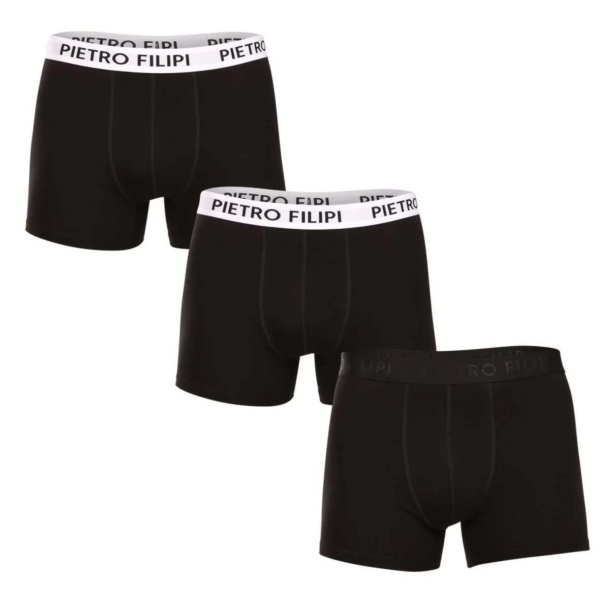 Pietro Filipi 3PACK pánské boxerky černé (3BCL007) XXL