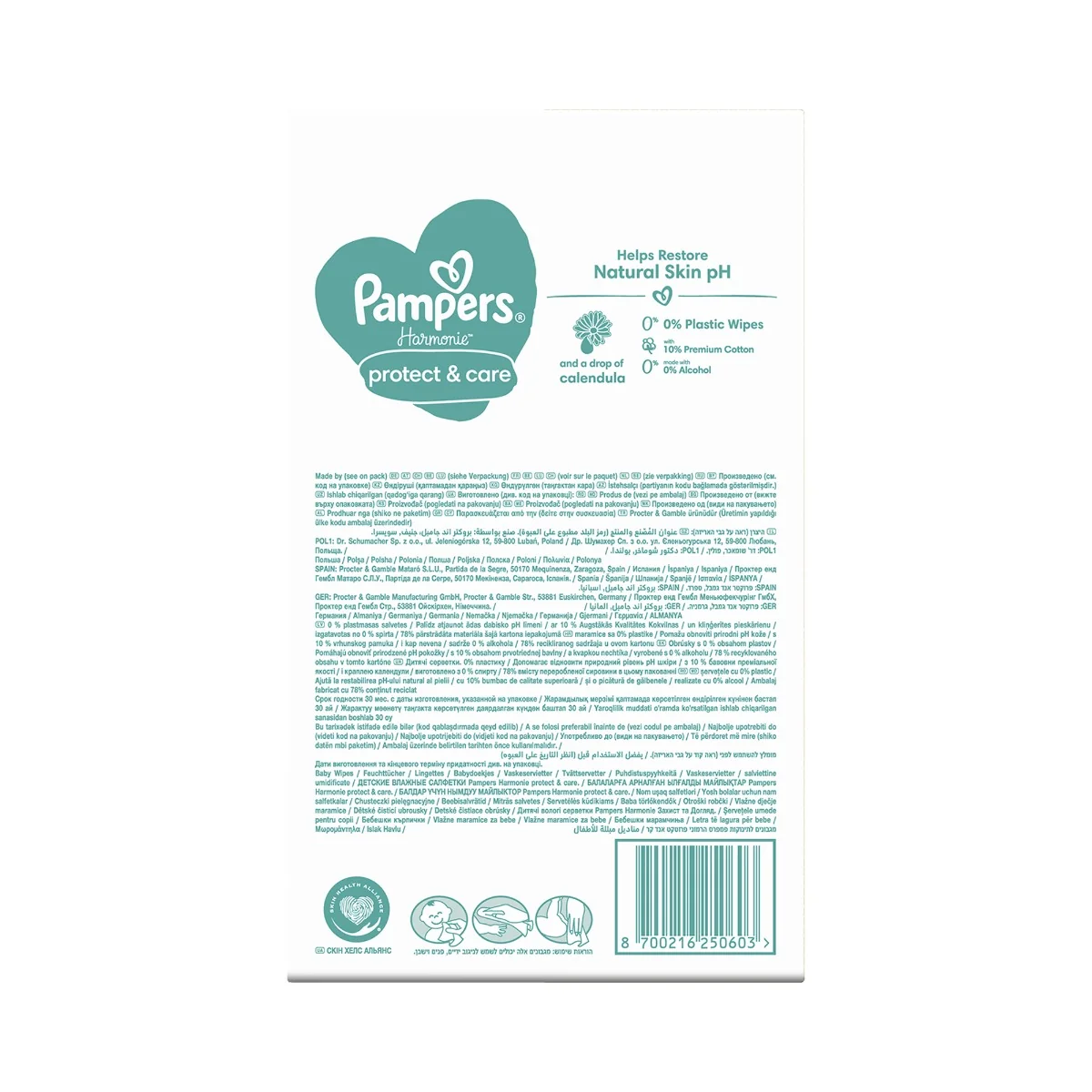 Pampers Harmonie Calendula vlhčené ubrousky 24x44 ks