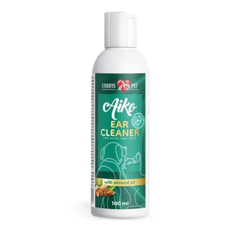 Cobbyspet AIKO EAR CLEANER WITH ALMOND OIL FOR DOGS AND CATS 100ml ušní kapky s mandlov?