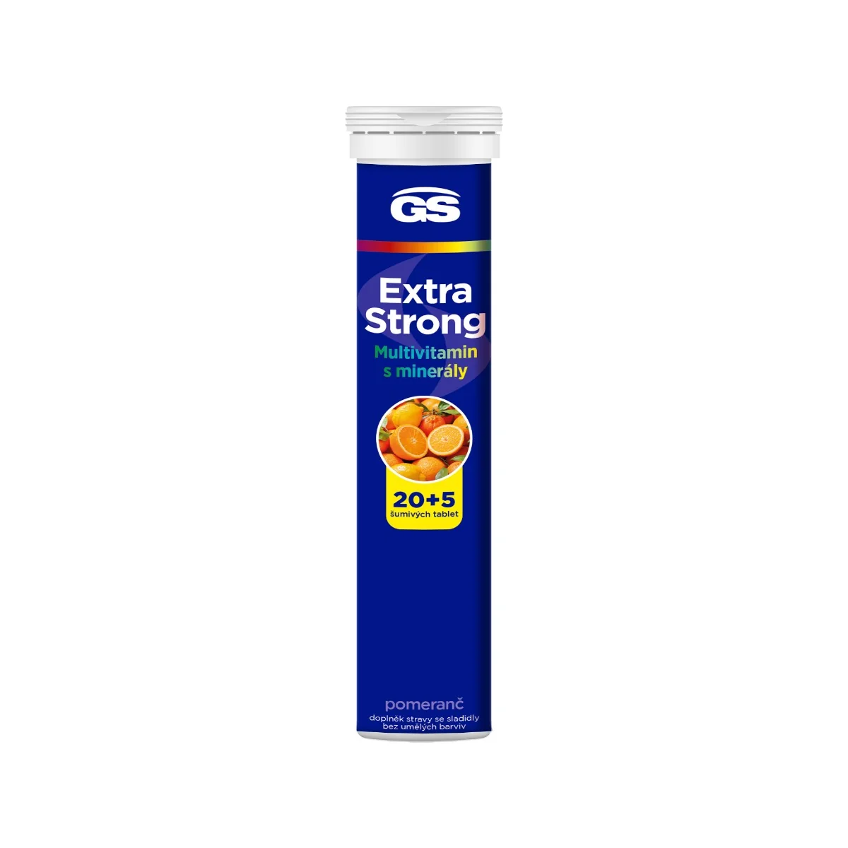 GS Extra Strong Multivitamin s minerály pomeranč 20+5 šumivých tablet