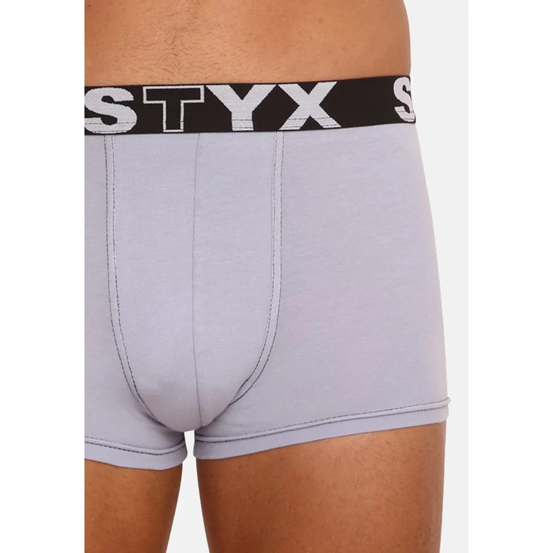 Styx 3PACK pánské boxerky sportovní guma šedé (G10676767) XXL 