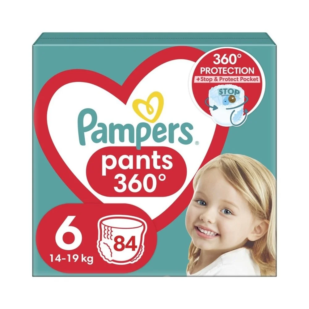 Pampers Pants vel. 6 Mega Pack 14-19 kg plenkové kalhotky 84 ks