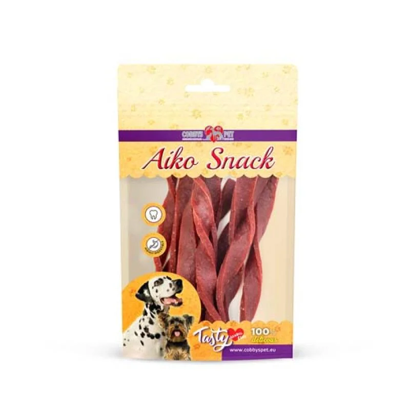 Cobbyspet AIKO SNACK Chicken pieces 60g měkké kuřecí točené tyčinky 