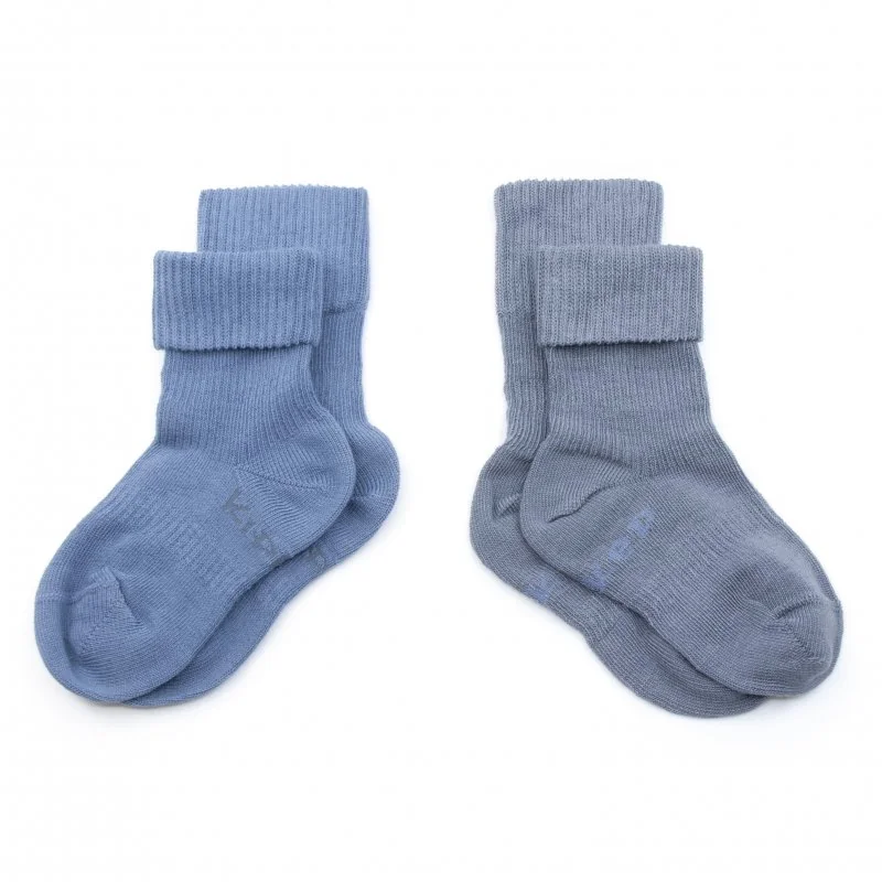 KipKep dětské ponožky Stay-on-Socks 12-18m 2páry Denim Blue