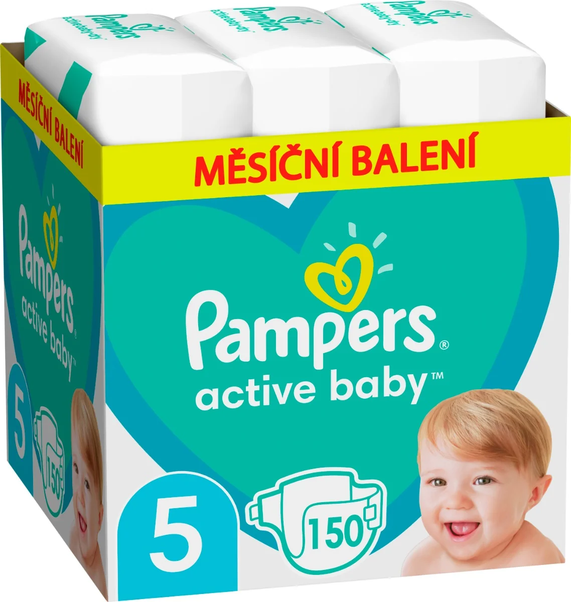 Pampers Active Baby vel. 5 Monthly Pack 11–16 kg dětské pleny 150 ks