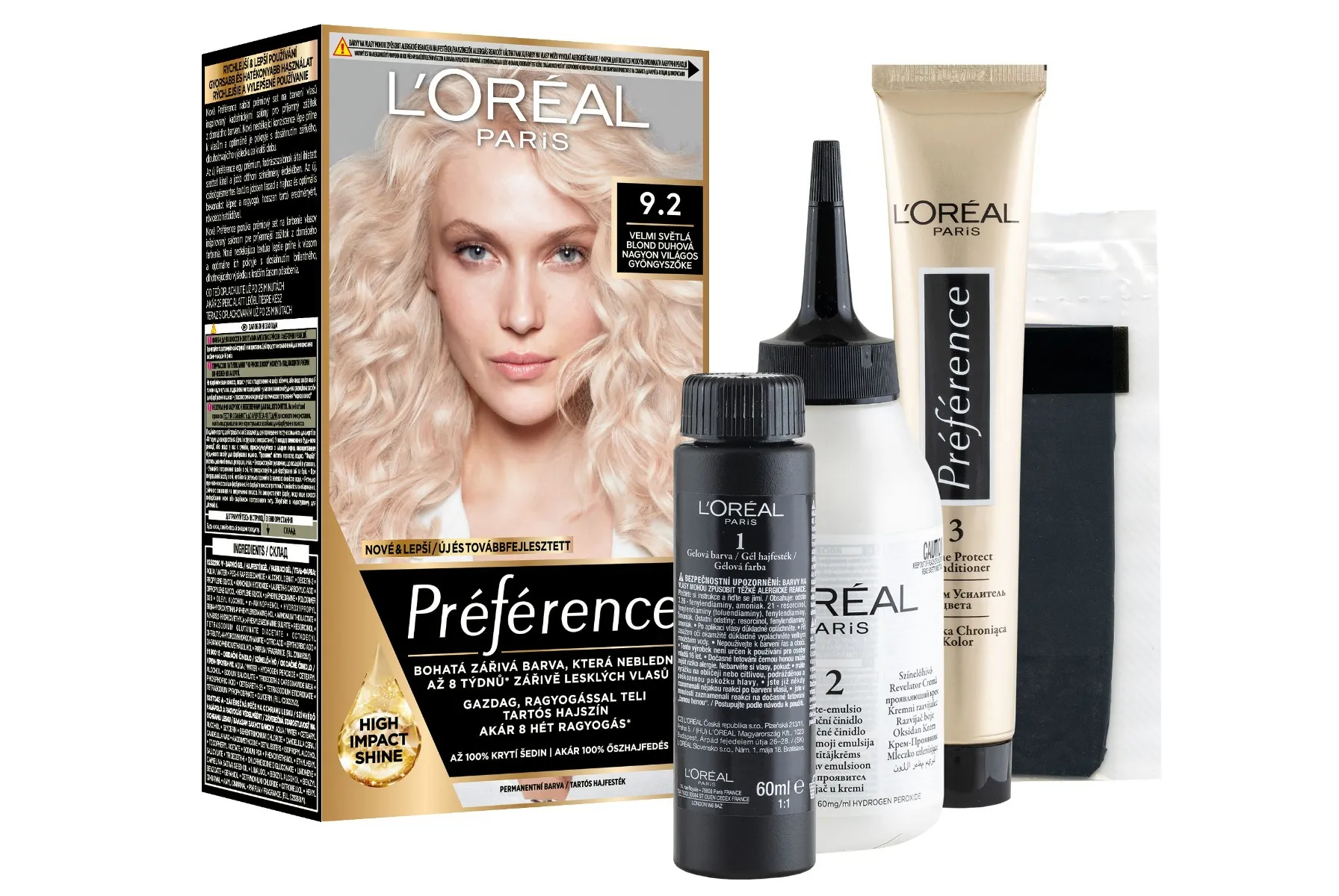 Loréal Paris Preference 9.2 velmi světlá blond duhová