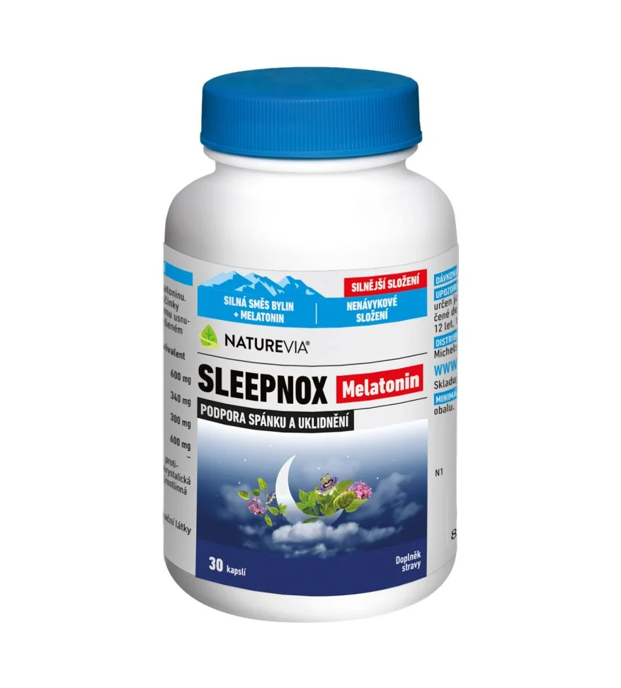 NatureVia Sleepnox Melatonin 30 kapslí