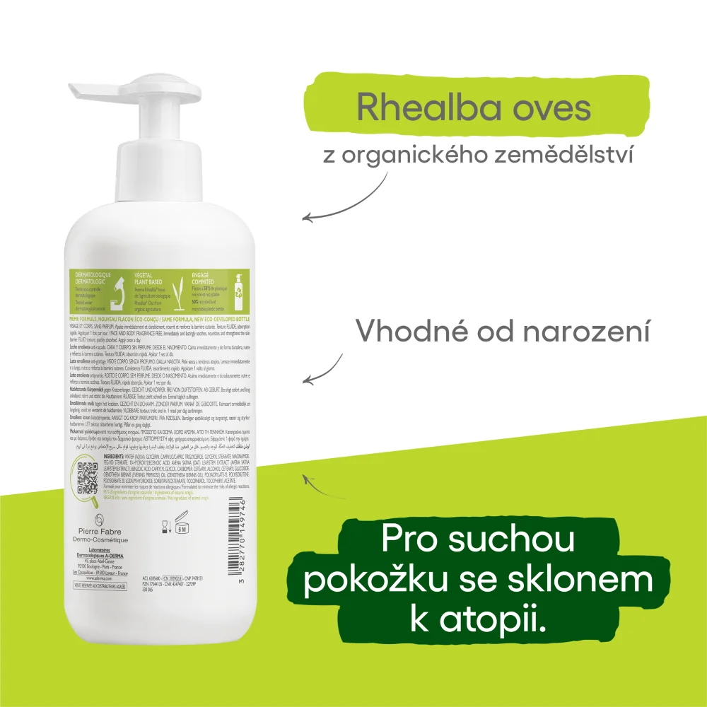 A-Derma Exomega Control Emolienční mléko pro suchou kůži se sklonem k atopii 400 ml