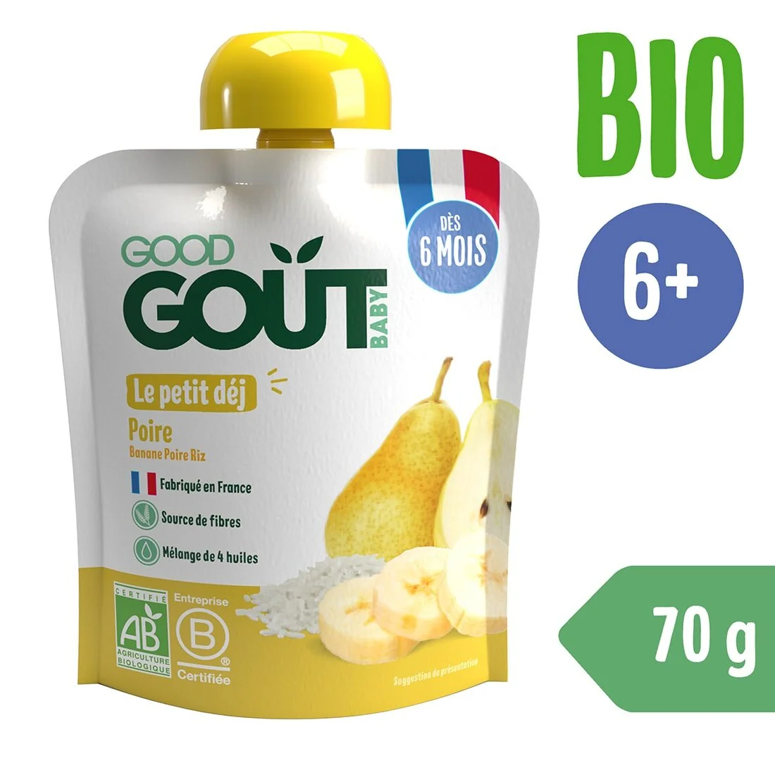 Good Gout BIO Hrušková snídaně 6m+ kapsička 70 g