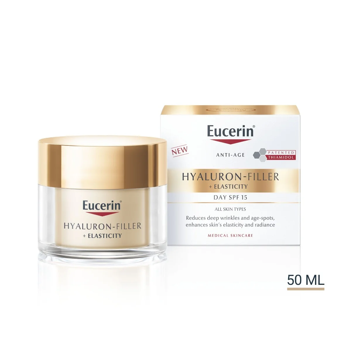 Eucerin Hyaluron-Filler + Elasticity SPF15 denní krém 50 ml