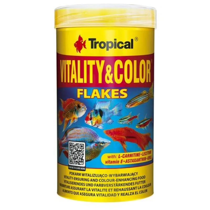 Tropical Vitality&Color 250ml/50g vločkové krmivo s vyfarbujúcim a vitalizujícím ú?