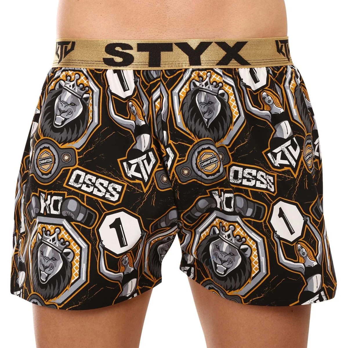 Styx 2PACK pánské trenky art / KTV sportovní guma (2BT1655) XL 