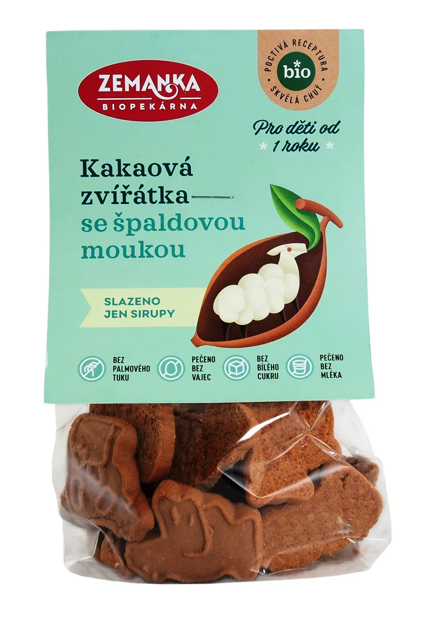 Zemanka BIO Špaldová kakaová zvířátka 100 g