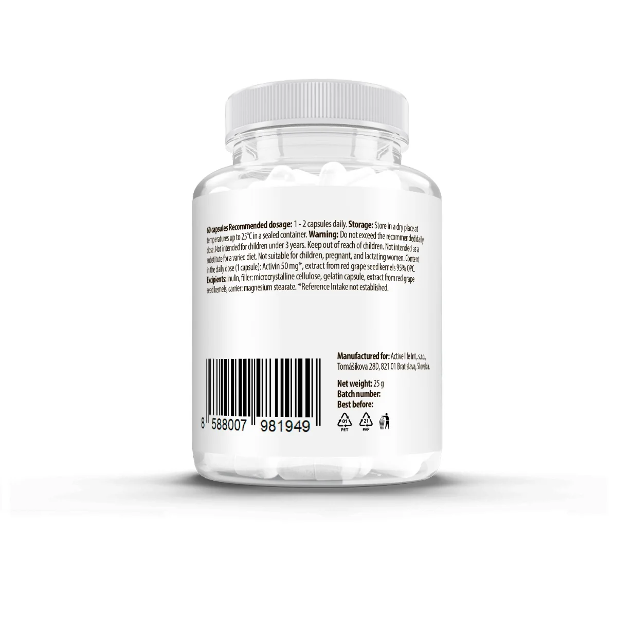 Zerex ActiVin Antioxidant 50 mg 50+10 kapslí