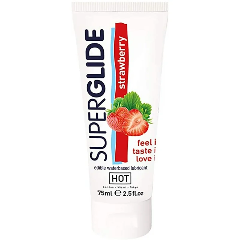 Hot SUPERGLIDE jahodový lubrikační gel Strawberry (75 ml)