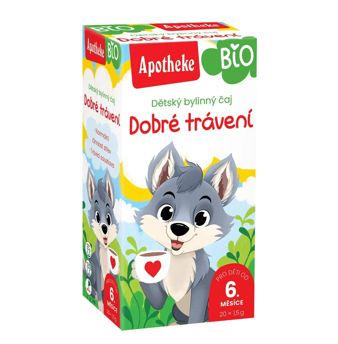 Apotheke BIO Dětský čaj dobré trávení nálevové sáčky 20x1,5 g