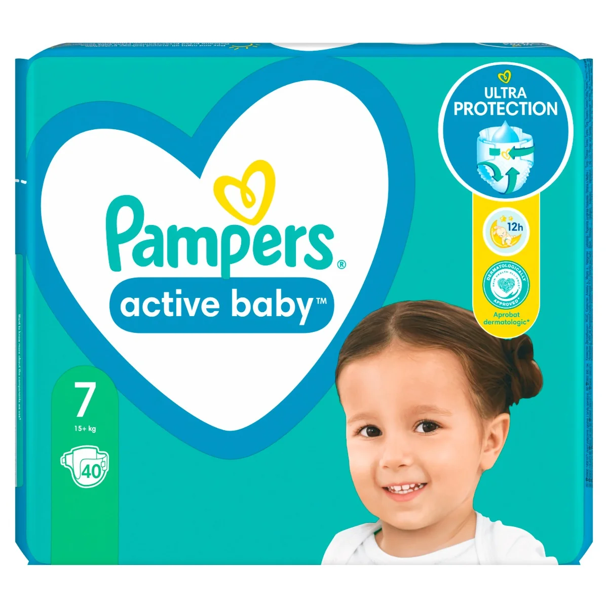 Pampers Active Baby Maxi Pack vel. 7 15+ kg dětské pleny 40 ks