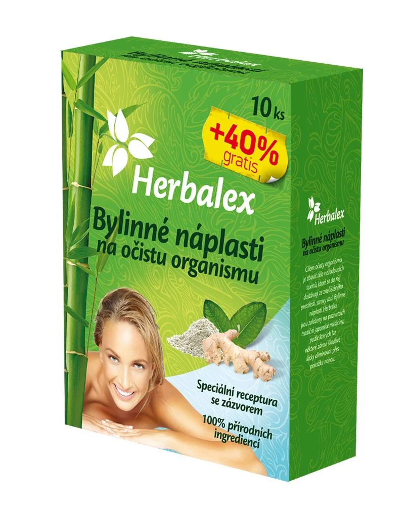 Herbalex Bylinné detoxikační náplasti 10 ks + 40 % zdarma