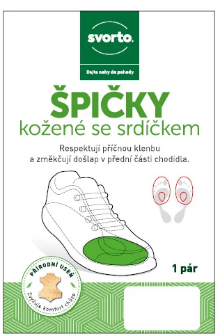 Svorto 033 Špičky kožené se srdíčkem vel. 41–42 1 pár