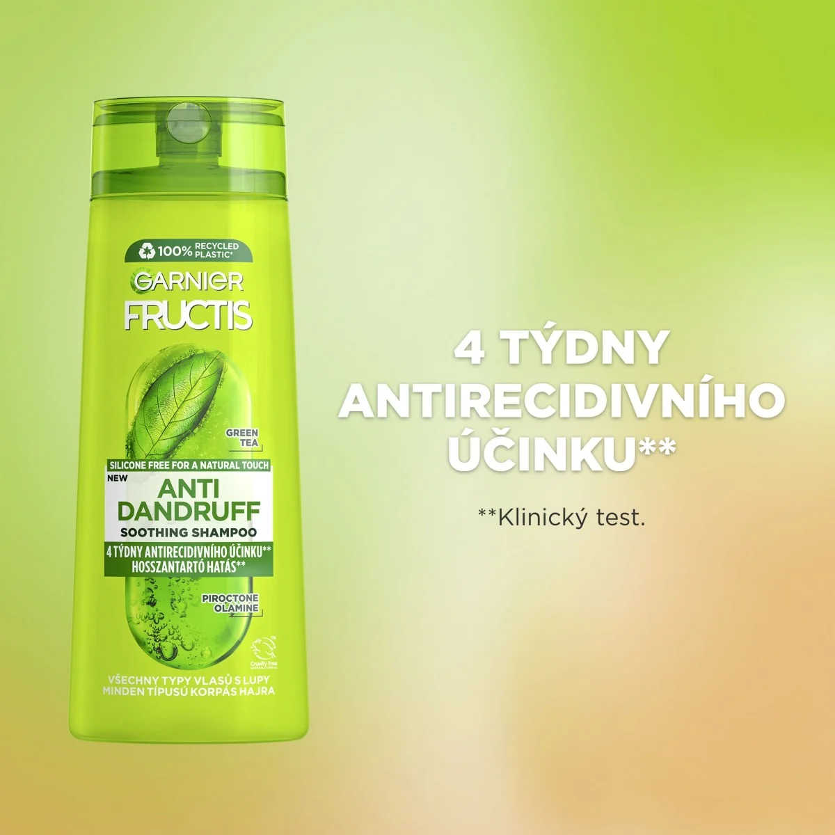 Garnier Fructis Antidandruff Green Tea šampon proti lupům 250 ml