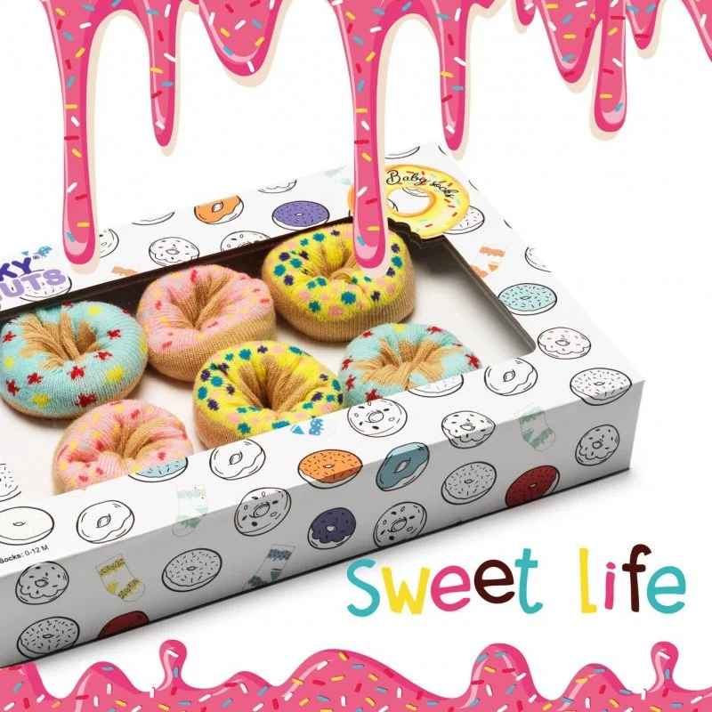 Dooky Gift DONUTS ponožky Tutti Frutti 3 páry 