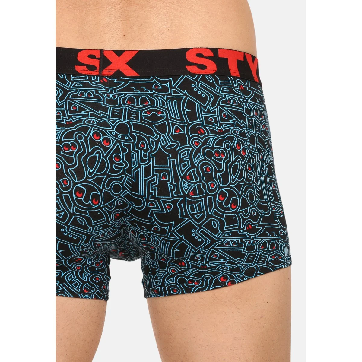 Styx Pánské boxerky art sportovní guma doodle (G1256/2) XL 