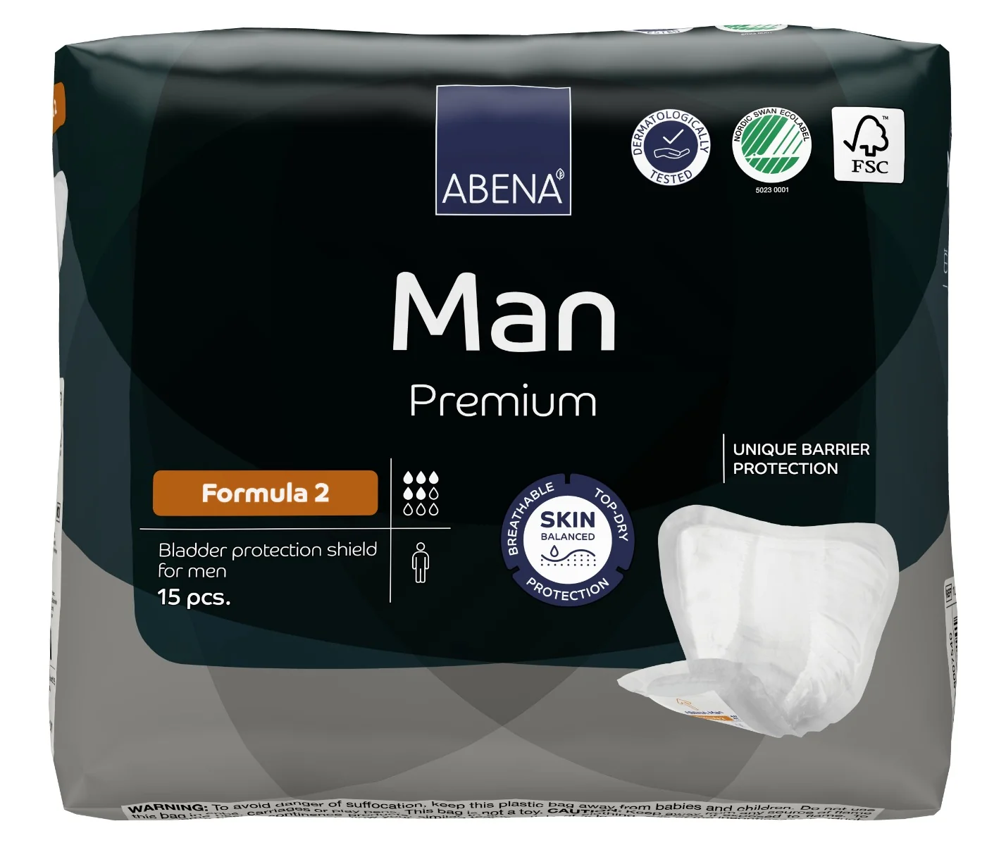 Abena Man Premium Formula 2 inkontinenční vložky pro muže 15 ks