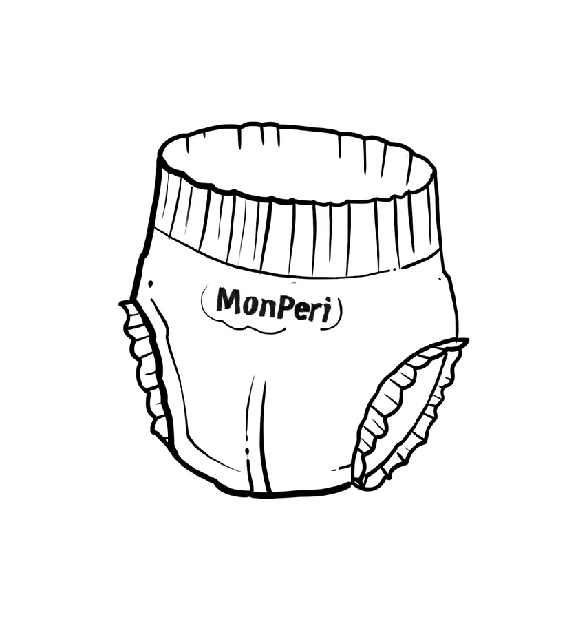 MonPeri Pants L 8-14 kg kalhotkové plenky 20 ks 