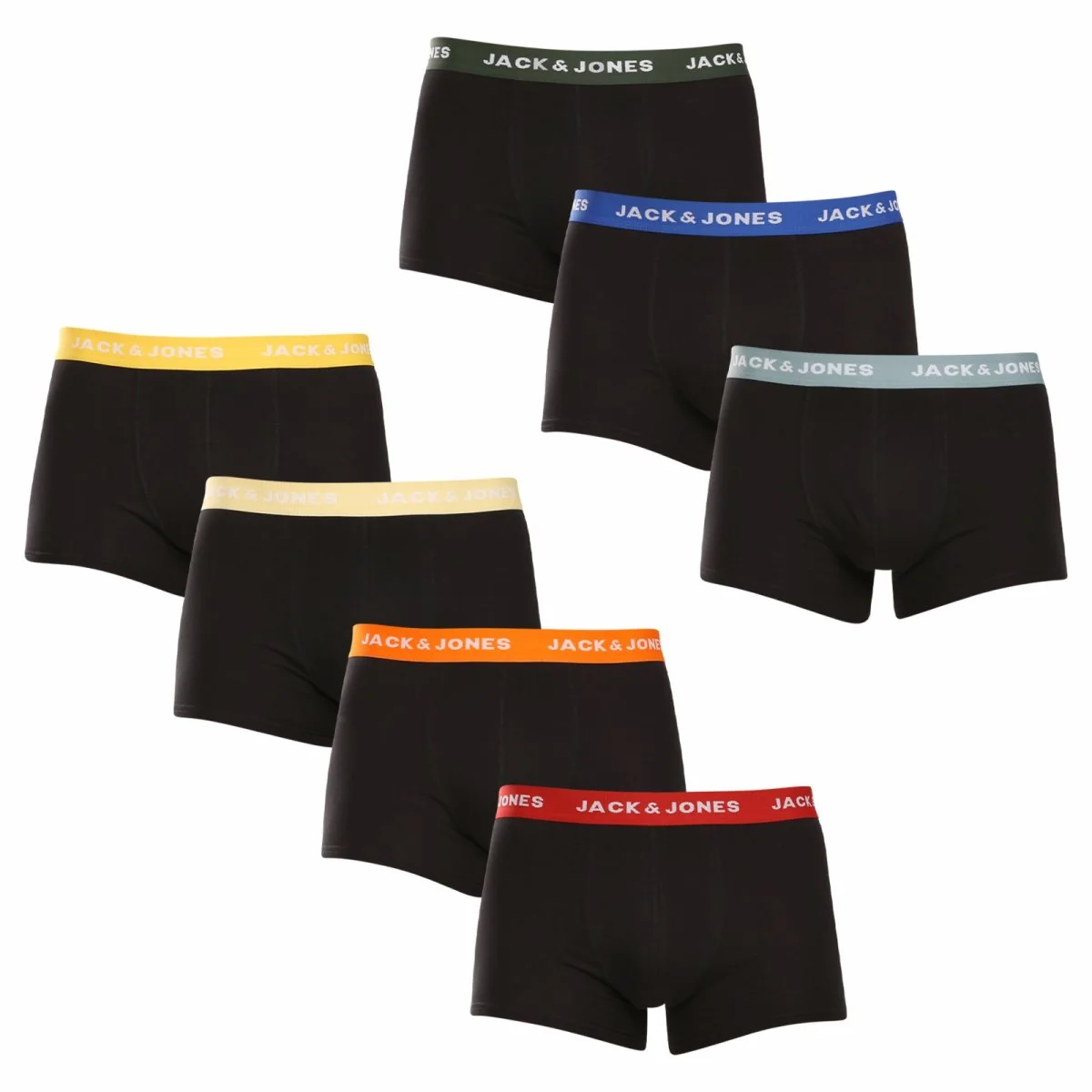 Jack and Jones 7PACK pánské boxerky černé (12230353) L 