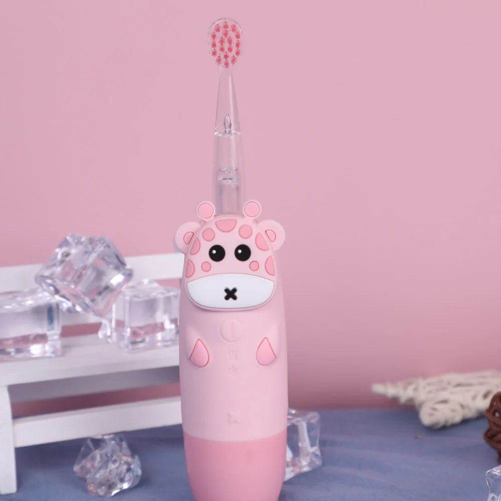 InnoGIO GIOGiraffe dětský sonický zubní kartáček 1 ks Pink