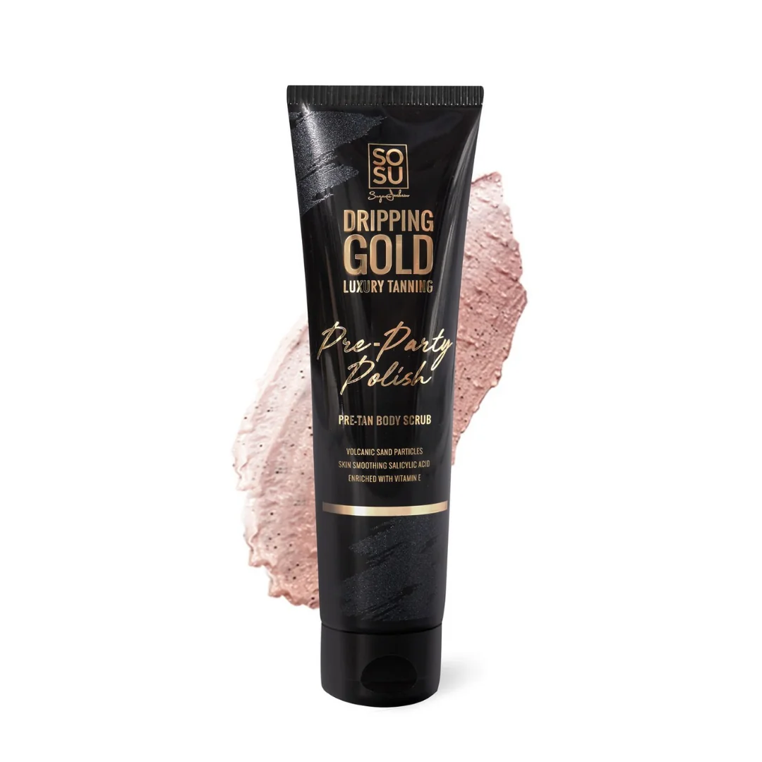 SOSU Dripping Gold Pre-Party Polish tělový peeling 150 ml