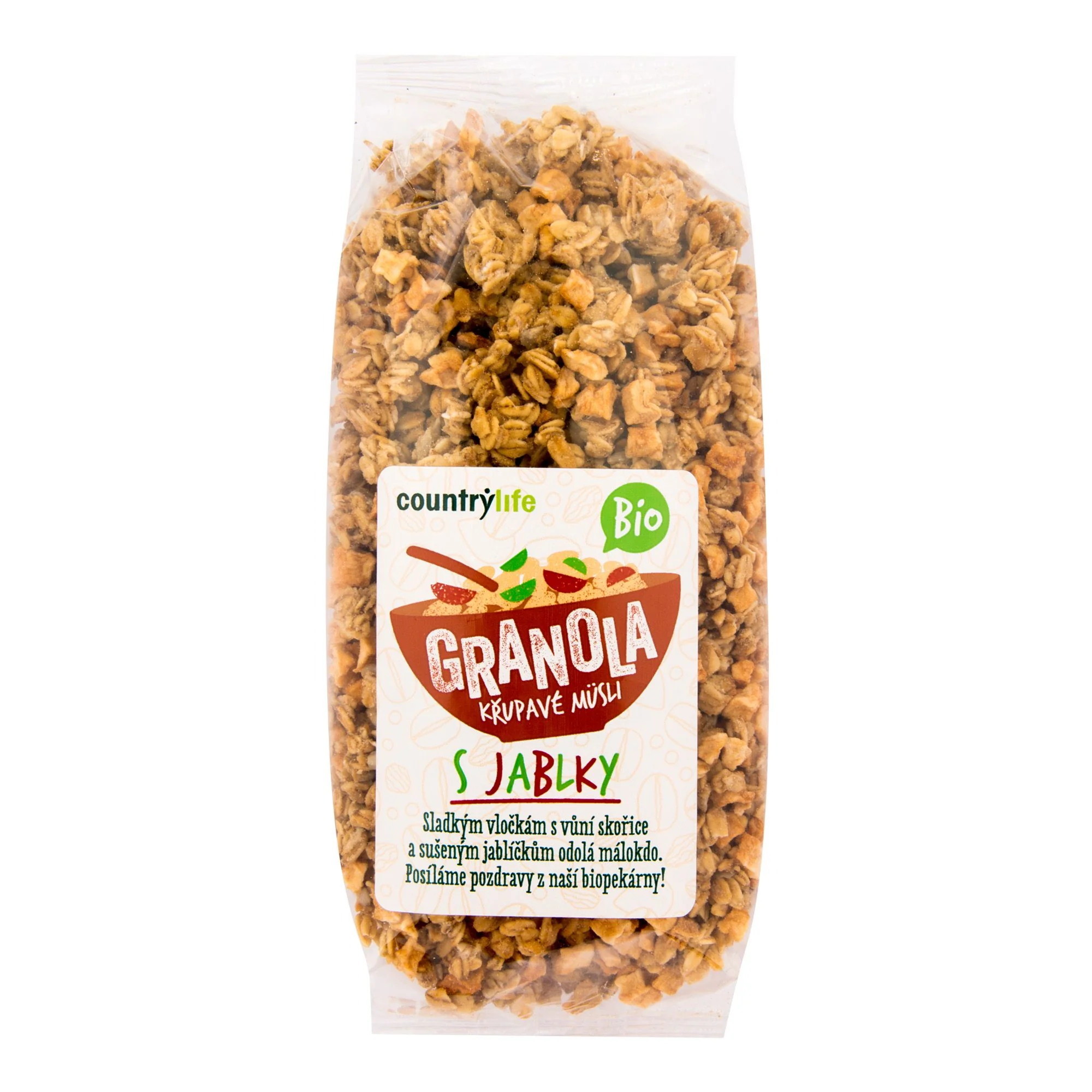 Country Life Granola Křupavé müsli s jablky BIO 350 g