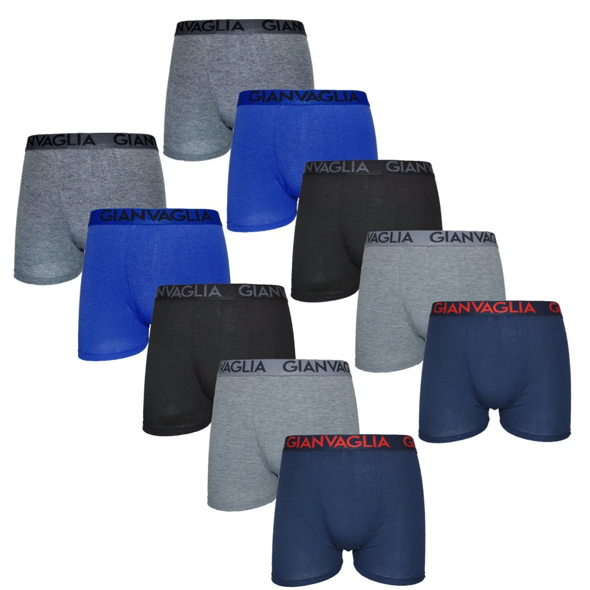 Gianvaglia 10PACK pánské boxerky vícebarevné (023) M 