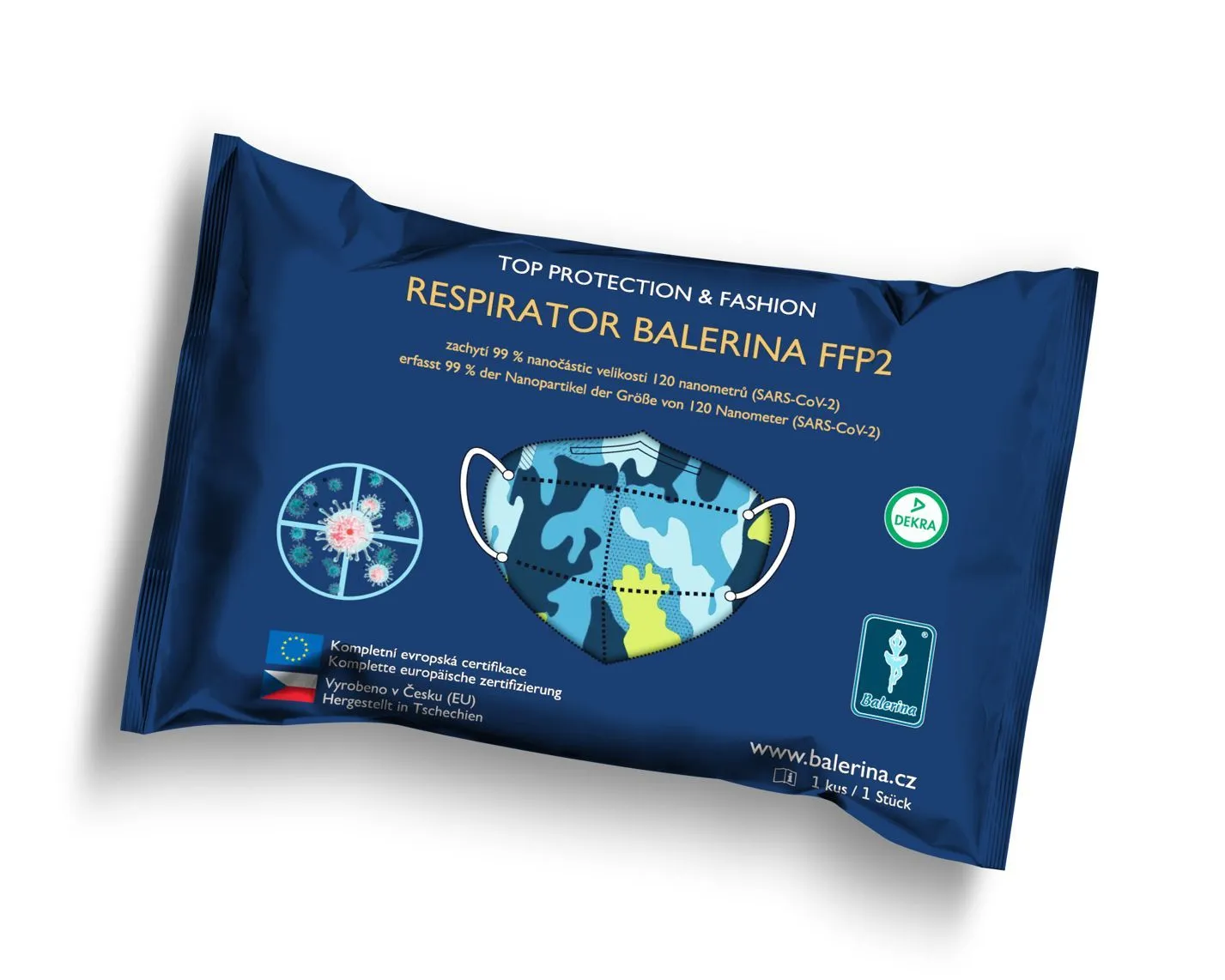 Balerina Nanorespirátor PFHM731 FFP2 NR vel. S/M vzor č. 77 1 ks