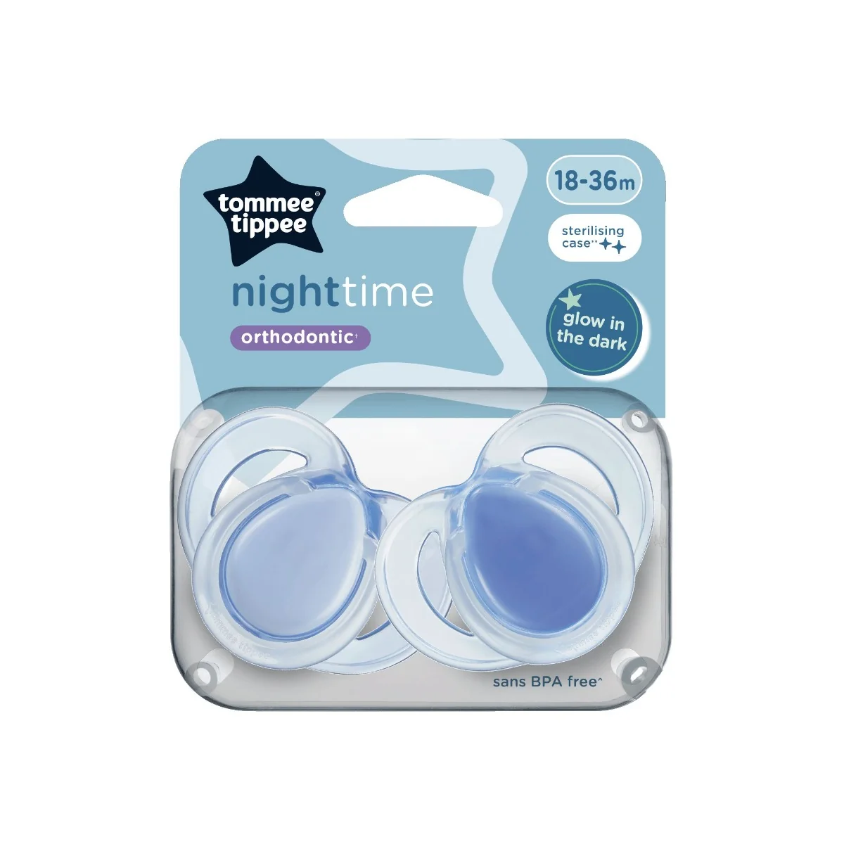 Tommee Tippee Dudlík Night-time 18-36m 18-36m 2 ks