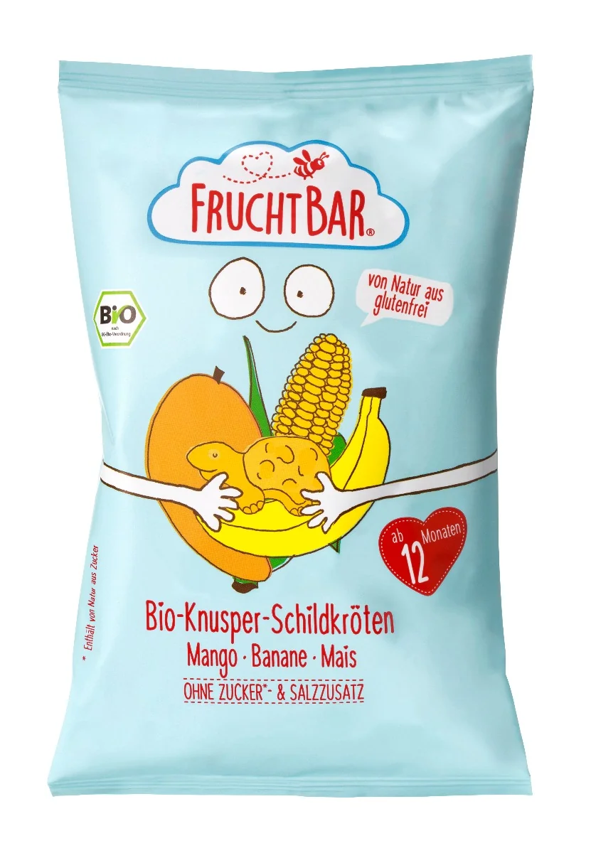 FruchtBar BIO Křupky Želvy - Kukuřice, mango a banán 30 g