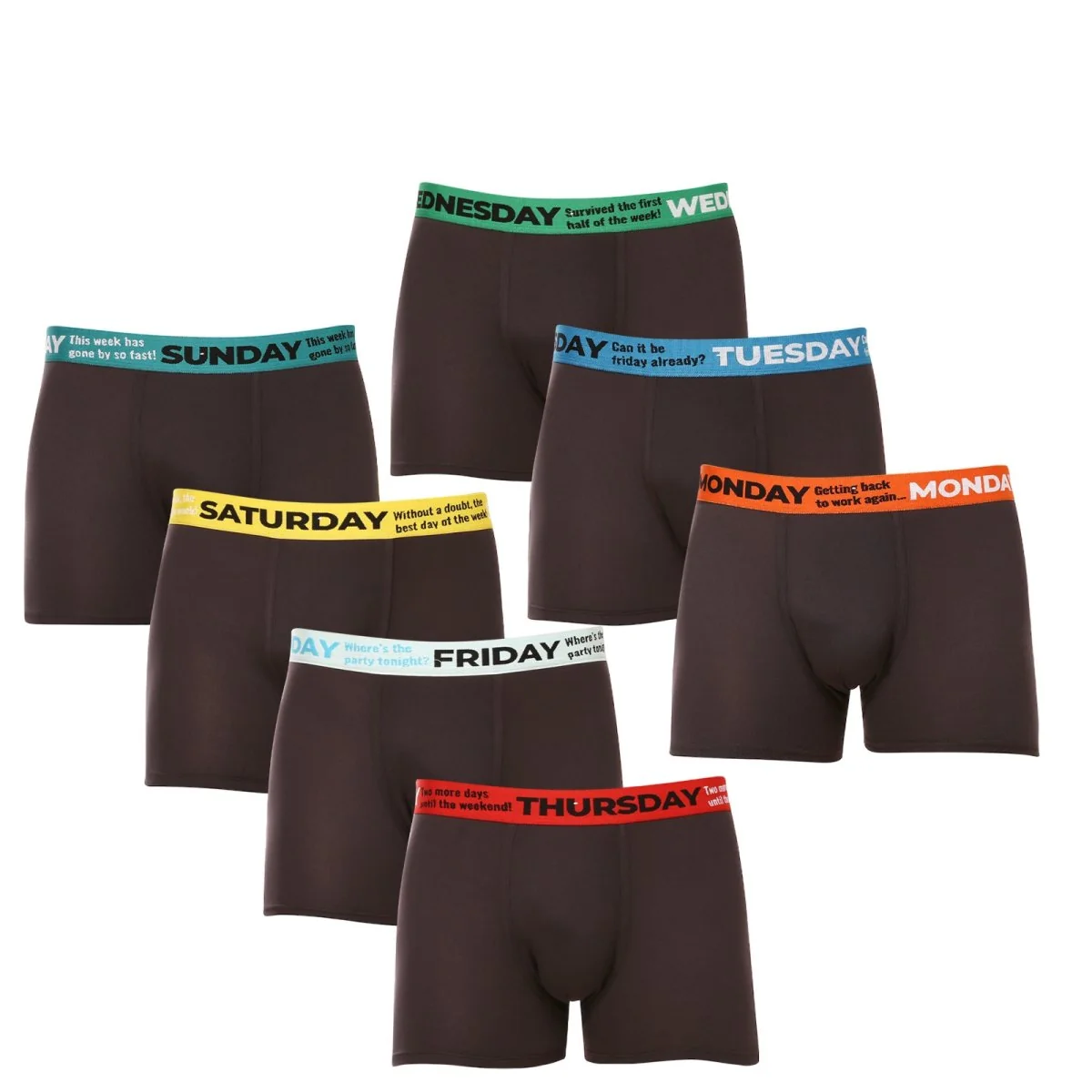 Gianvaglia 7PACK pánské boxerky černé (GVG-5068) L 