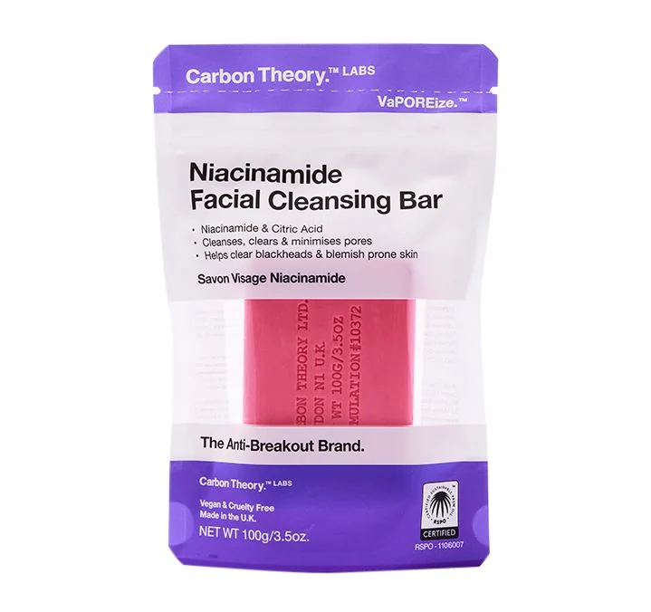 Carbon Theory Niacinamide Facial Cleansing Bar čisticí mýdlo 100 g pink