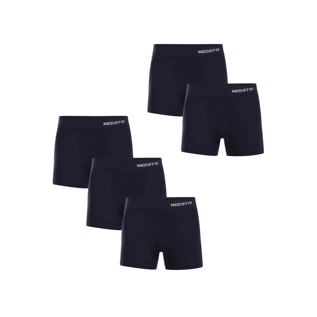 Nedeto 5PACK pánské boxerky bezešvé bambusové modré (5NDTB002S) M