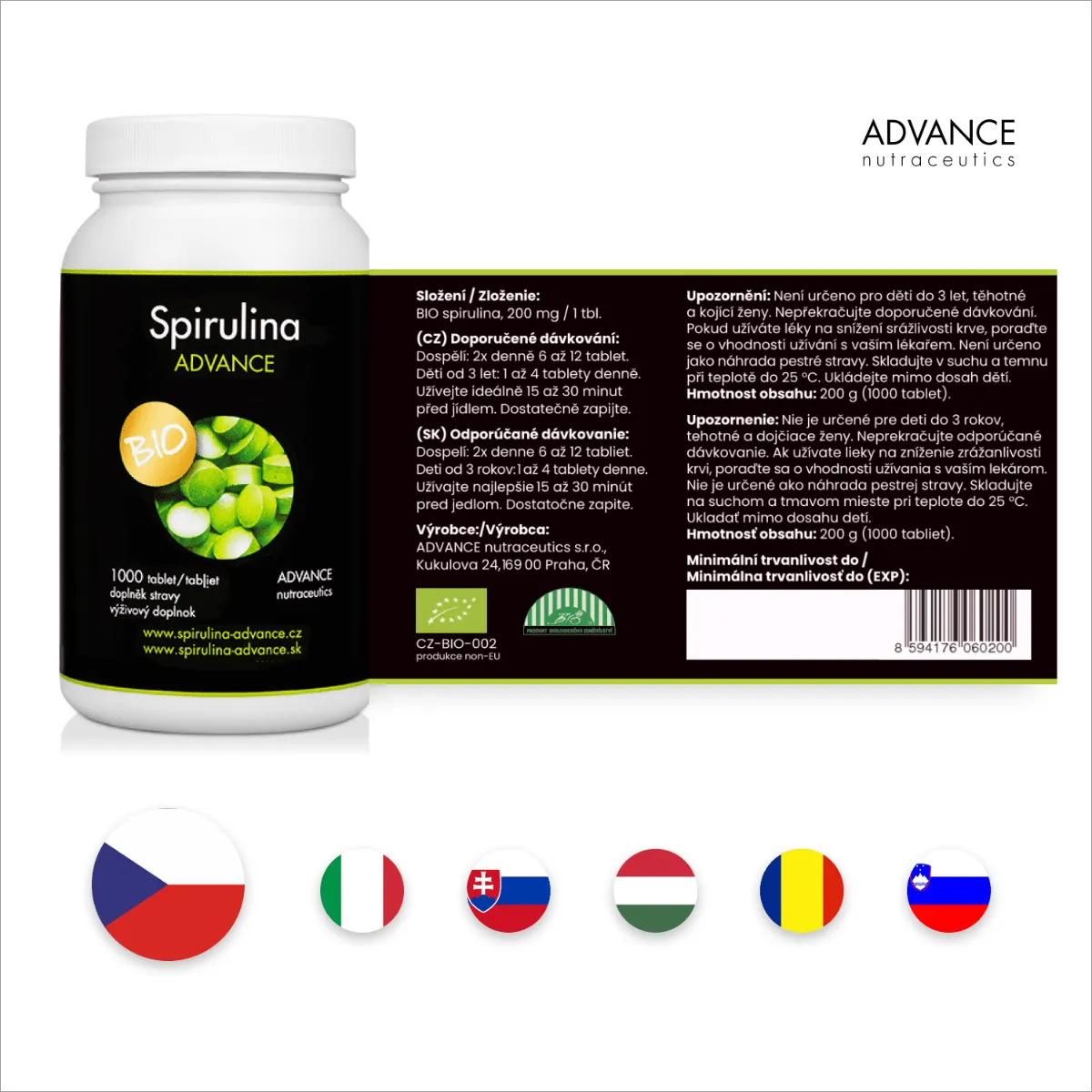 Advance Spirulina 1000 tablet