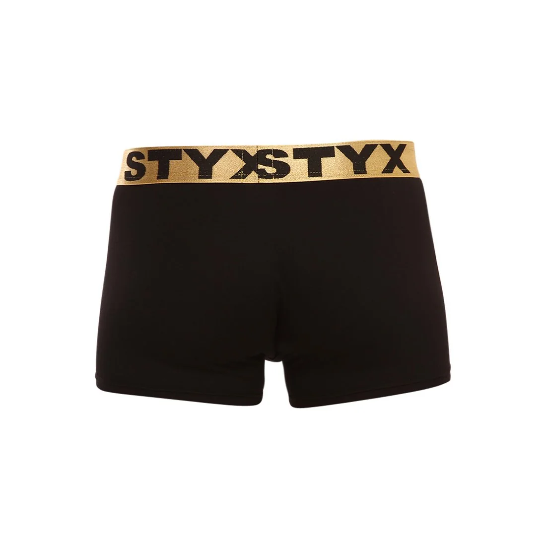 Styx Pánské boxerky / KTV sportovní guma černé - zlatá guma (GTZ960) XXL 