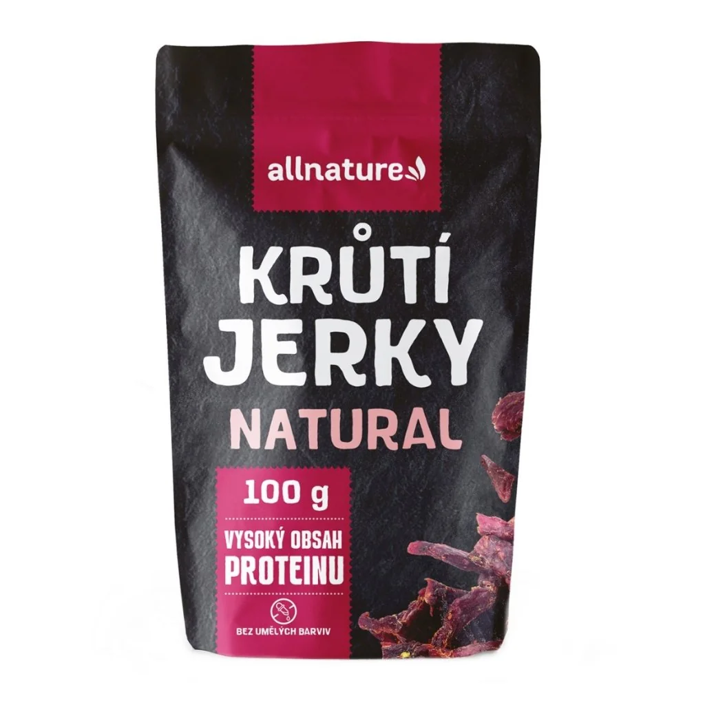 Allnature TURKEY Natural Jerky sušené krůtí maso 100 g