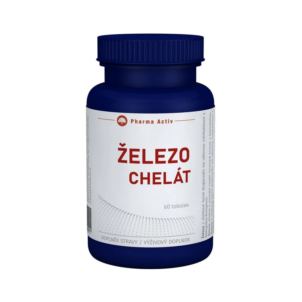 Pharma Activ Železo Chelát 60 tobolek + Liposomal C 1000 mg 15 sáčků