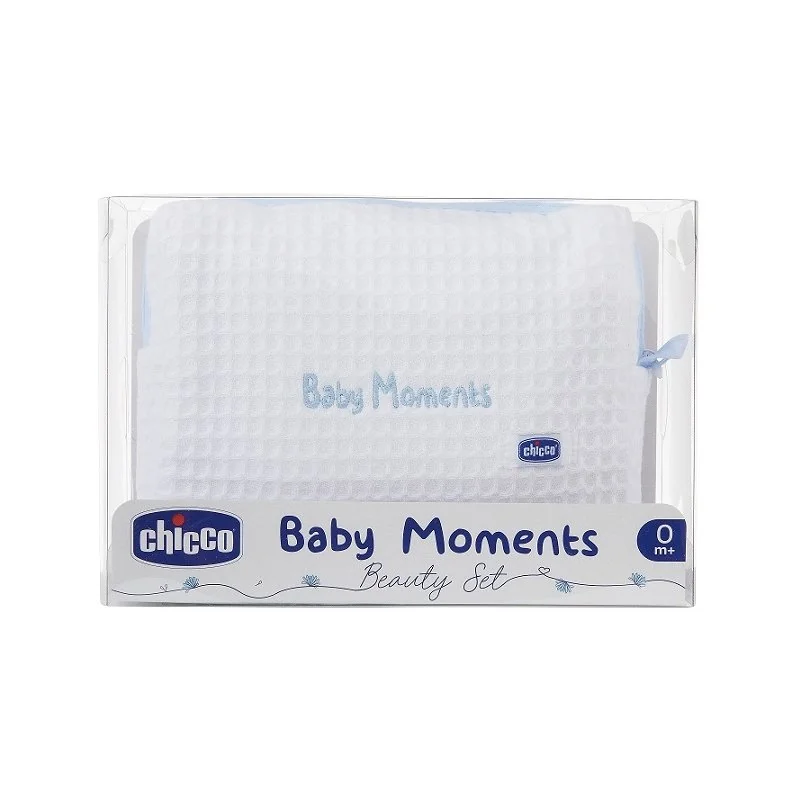 Chicco Kapsička kosmetická na zip - Set Baby Moments modrá 