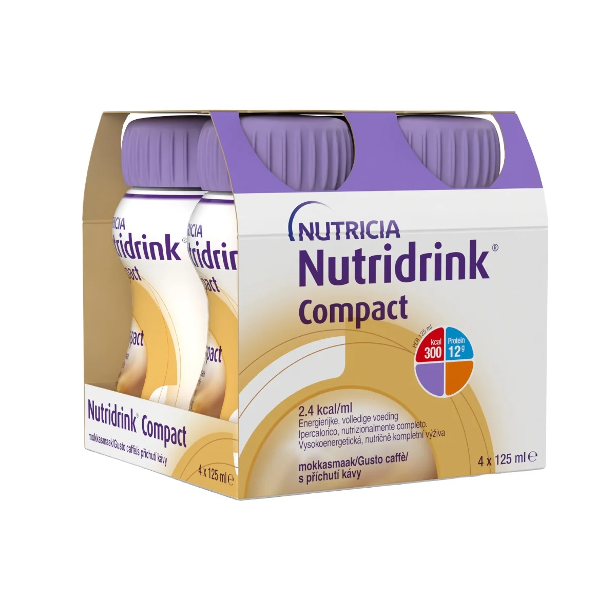 Nutridrink Compact s příchutí kávy 4x125 ml