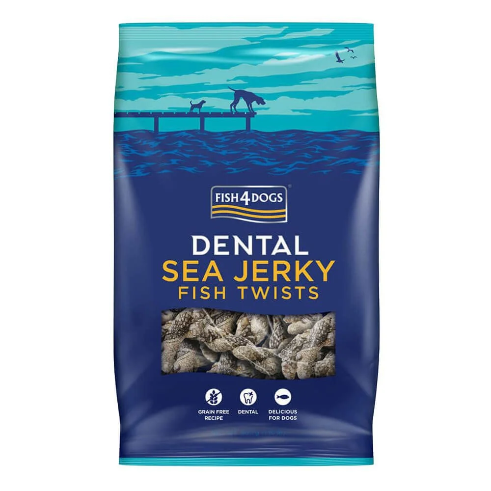 Fish4Dogs Pamlsky pro psy DENTAL SEA mořská ryba - závitky 500 g