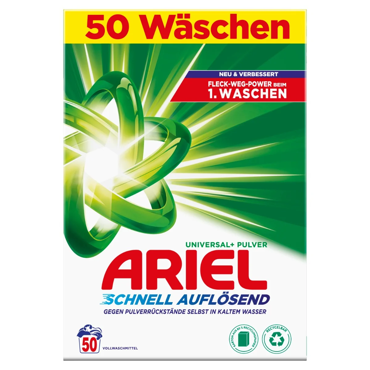 Ariel Universal Plus Prášek na praní 3 kg 50 praní