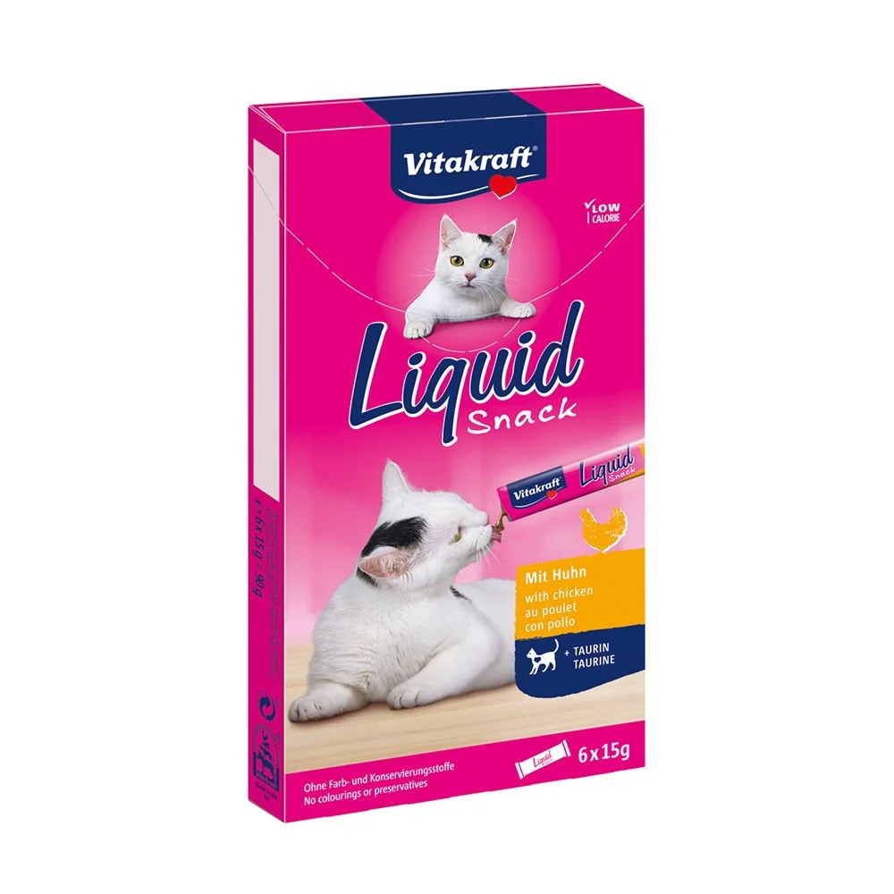 Vitakraft Liquid Snack kuře a taurin 6x15 g