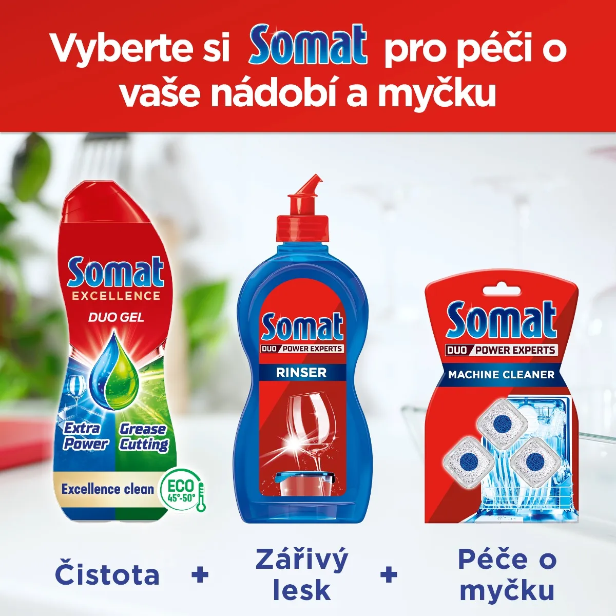 Somat Gel do myčky Excellence Anti-Grease 90 dávek 1620 ml