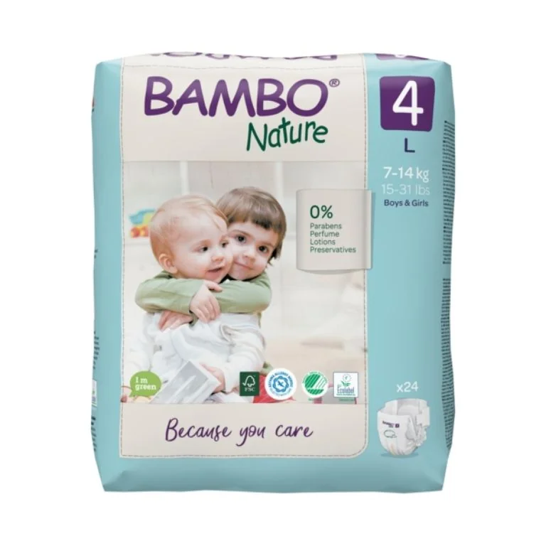 Bambo Nature 4 L 7-14 kg dětské pleny 24 ks